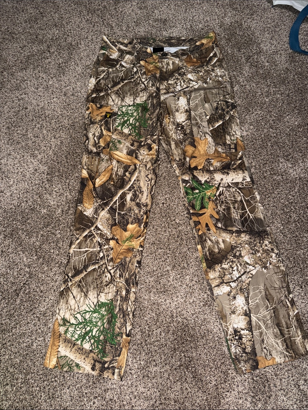 Realtree Kids Camouflage Joggers in Green and Brown Leaf Print